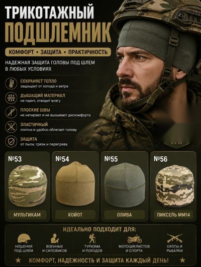 Трикотажний підшоломник