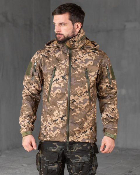 Куртка тактична Softshell піксель