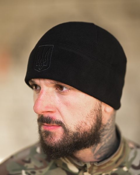 Шапка флісова з тризубом