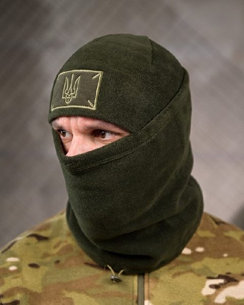Флісова балаклава з тризубом