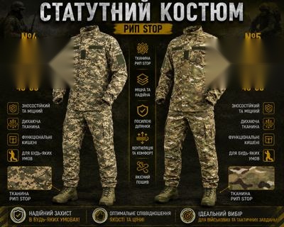 Статутний костюм Ріп-Стоп (Піксель/Мультикам)